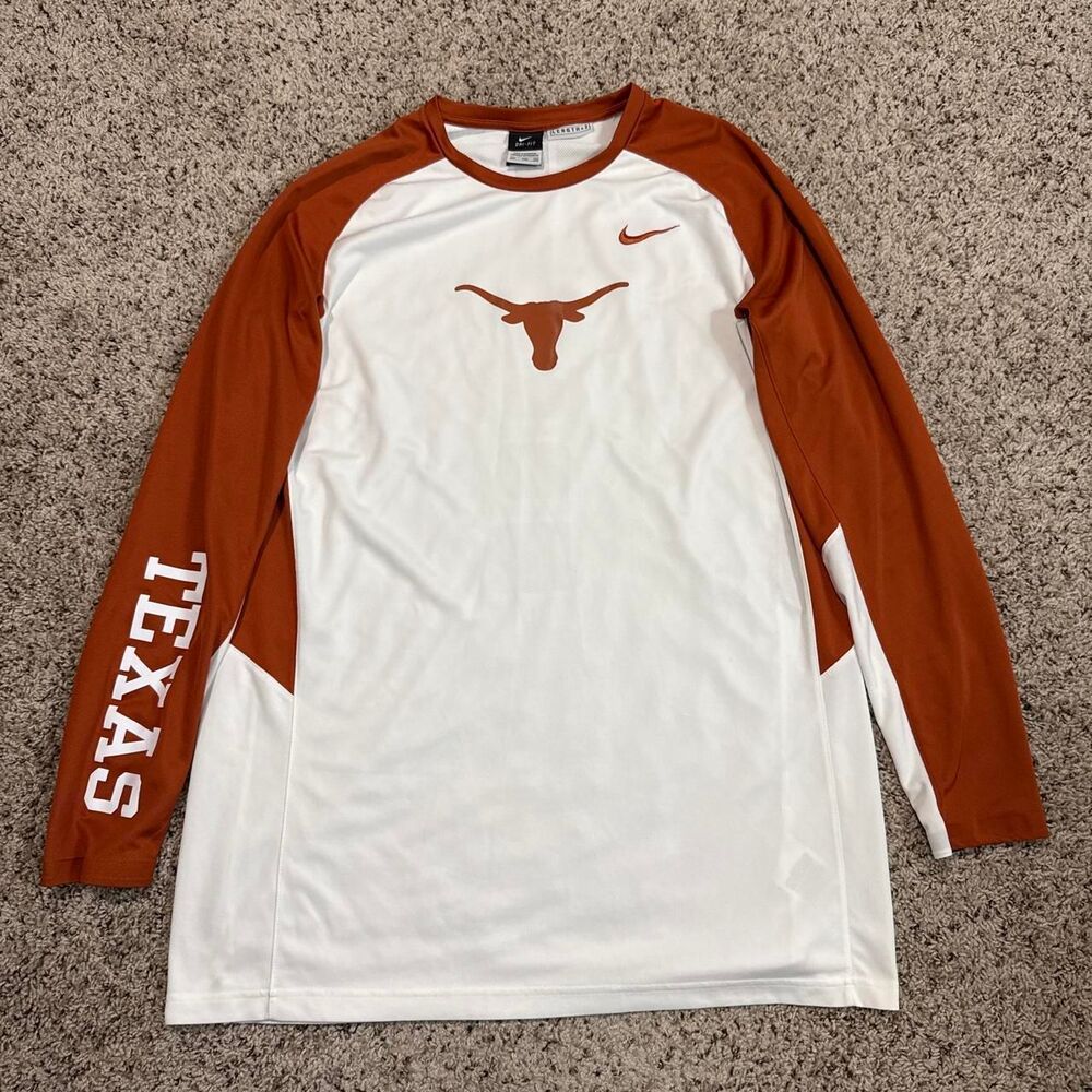 Nike Men's White and Orange T-shirt